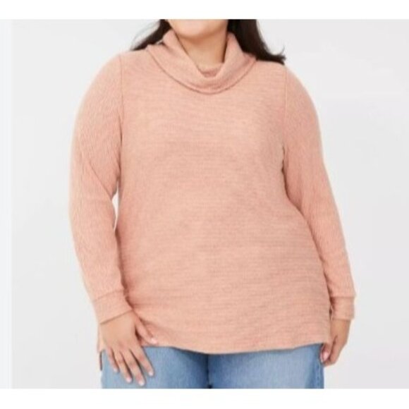 Lane Bryant Cowl Neck Tunic Sweater Womens Size 18/20 Brown New WOT - Picture 1 of 8